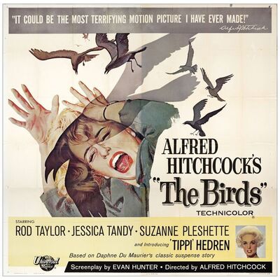 Lot # 309: THE BIRDS - Six Sheet (80" x 80"); Very Fine- Folded