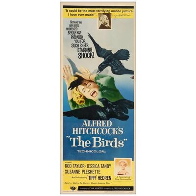 Lot # 310: THE BIRDS - Insert (14" x 36"); Very Good- on Paper