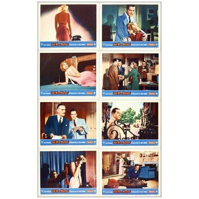 Lot # 311: DIAL M FOR MURDER - Lobby Card Set (8) (11" x 14"); Very Fine