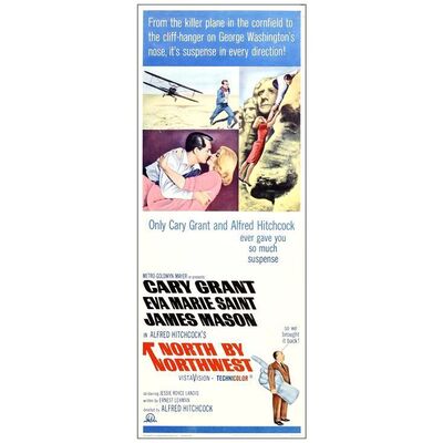 Lot # 315: NORTH BY NORTHWEST - Insert (14" x 36"); Very Fine- Folded
