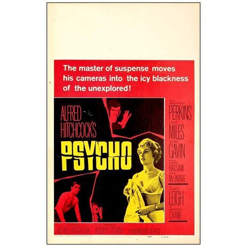 Lot # 318: PSYCHO - Window Card (14" x 22"); Very Fine+