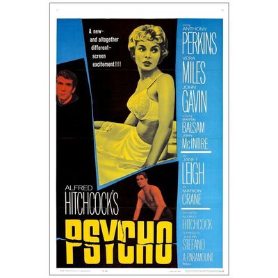 Lot # 319: PSYCHO - One-Sheet (27" x 41"); Near Mint Folded