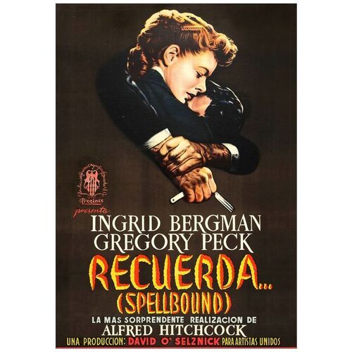 Lot # 325: SPELLBOUND - Spanish One-Sheet (26" x 37"); Very Fine- on Linen, Full-Bleed