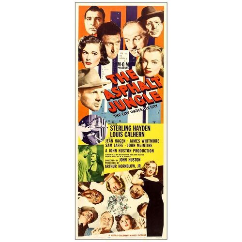 Lot # 339: THE ASPHALT JUNGLE - Insert (14" x 36"); Very Fine+ Folded