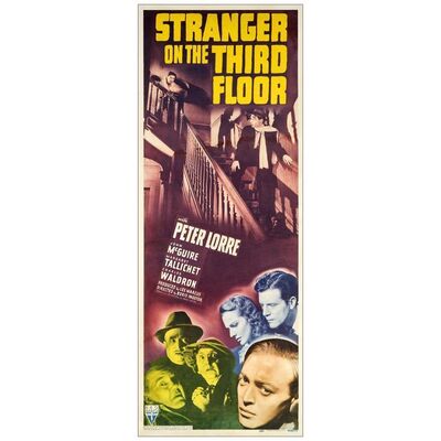 Lot # 359: STRANGER ON THE THIRD FLOOR - Insert (14" x 36"); Fine on Paper