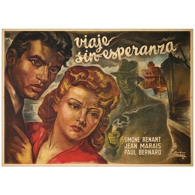 Lot # 362: VOYAGE SANS ESPOIR - Argentina Horizontal Two Sheet (58" x 43"); Very Fine- Folded