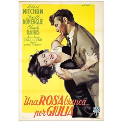 Lot # 363: WHERE DANGER LIVES - Italian 2-Fogli (39.25" x 55"); Very Fine+ Folded