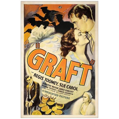 Lot # 370: GRAFT - One-Sheet (27" x 41"); Very Fine+ on Linen