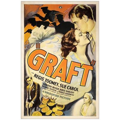 Lot # 370: GRAFT - One-Sheet (27" x 41"); Very Fine+ on Linen