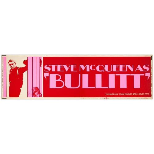 Lot # 374: BULLITT - Banner (24" x 82"); Very Fine Rolled