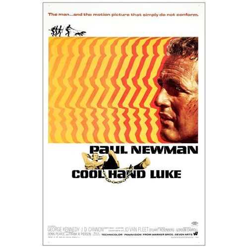 Lot # 375: COOL HAND LUKE - One-Sheet (27" x 41"); Very Fine- on Linen