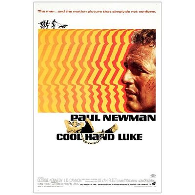 Lot # 375: COOL HAND LUKE - One-Sheet (27" x 41"); Very Fine- on Linen