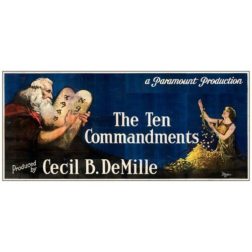 Lot # 406: THE TEN COMMANDMENTS - 24 Sheet (Billboard) (232" x 104"); Style B; Fine Folded