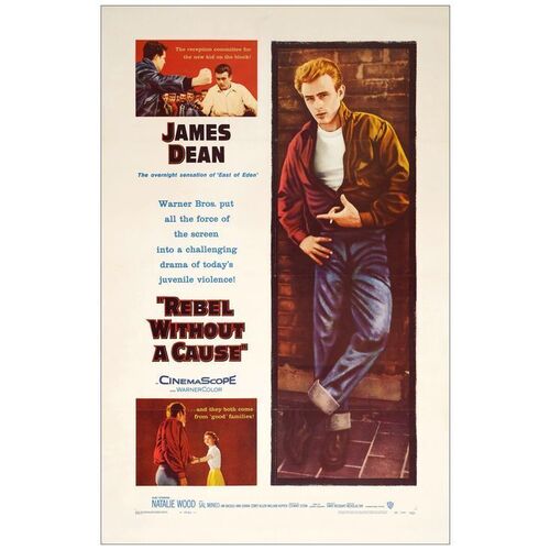 Lot # 407: REBEL WITHOUT A CAUSE - One-Sheet (27" x 41"); Very Fine+ on Linen
