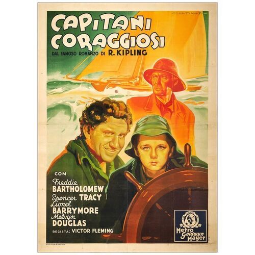 Lot # 413: CAPTAINS COURAGEOUS - Italian 4-Fogli (54.5" x 77"); Fine- on Linen