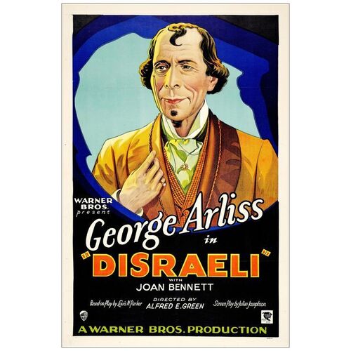 Lot # 416: DISRAELI - One-Sheet (27" x 41"); Style A, Stone Litho; Very Fine+ on Linen