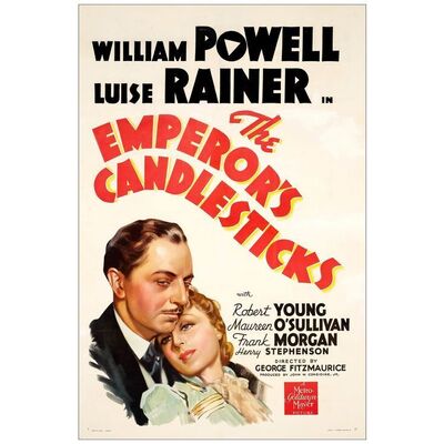 Lot # 421: THE EMPEROR'S CANDLESTICKS - One-Sheet (27" x 41"); Style C, Stone Litho; Fine on Linen