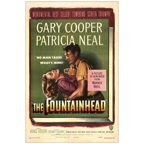 Lot # 423: THE FOUNTAINHEAD - One-Sheet (27" x 41"); Very Fine on Linen