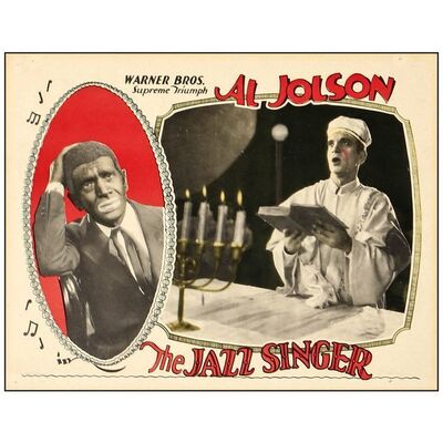 Lot # 430: THE JAZZ SINGER - Lobby Card (11" x 14"); From the Woodhall Collection; Very Fine