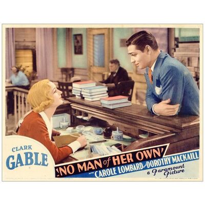 Lot # 435: NO MAN OF HER OWN - Lobby Card (11" x 14"); Very Fine+