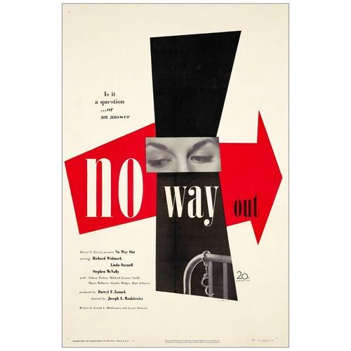 Lot # 436: NO WAY OUT - One-Sheet (27" x 41"); Fine on Linen