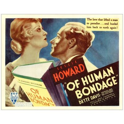 Lot # 437: OF HUMAN BONDAGE - Title Lobby Card (11" x 14"); From the Woodhall Collection; Fine+