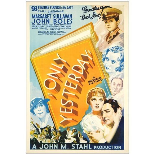 Lot # 438: ONLY YESTERDAY - One-Sheet (27" x 41"); Very Fine+ on Linen