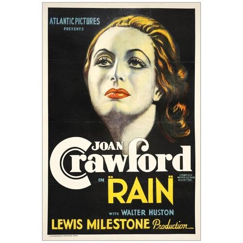 Lot # 443: RAIN - One-Sheet (27" x 41"); Good on Linen
