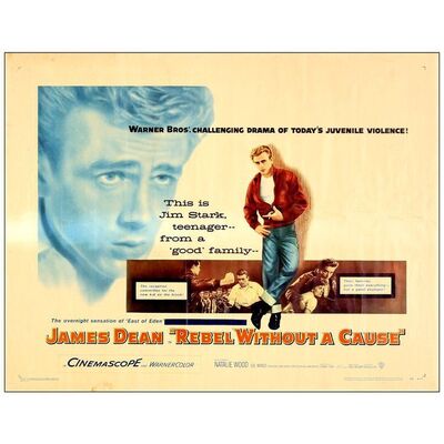 Lot # 444: REBEL WITHOUT A CAUSE - Half Sheet (22" x 28"); Fine- Rolled
