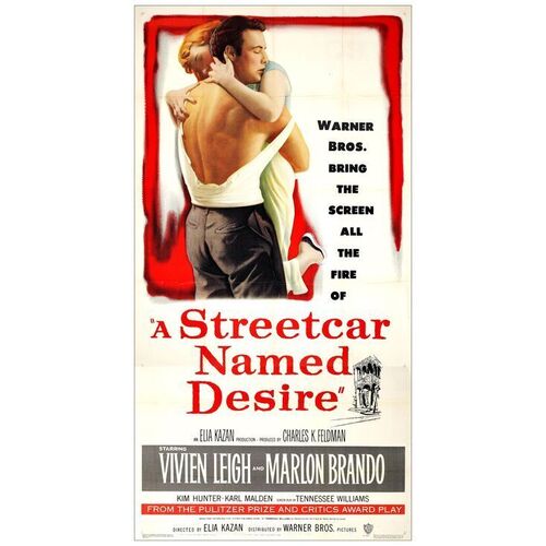 Lot # 448: STREETCAR NAMED DESIRE, A - Three Sheet (41" x 81"); Very Fine- Folded