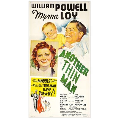 Lot # 451: ANOTHER THIN MAN - Three Sheet (41" x 79"); Style B; Very Fine- on Linen