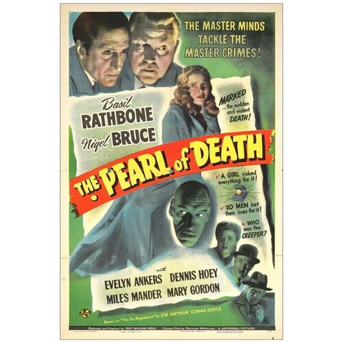 Lot # 456: THE PEARL OF DEATH - One-Sheet (27" x 41"); Fine- Folded