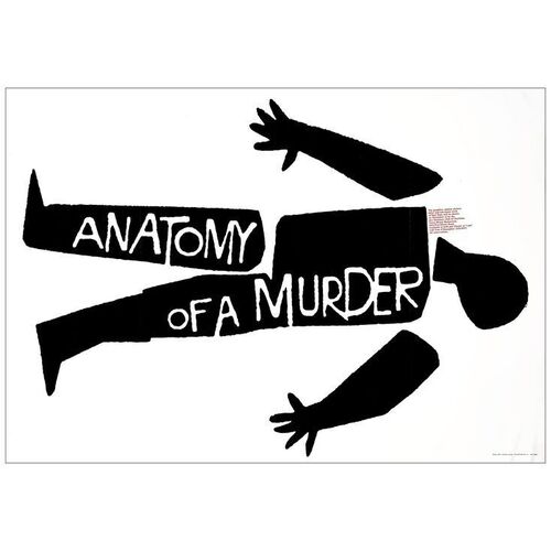 Lot # 461: ANATOMY OF A MURDER - Poster (42.5" x 60"); Art Director's Club; Very Fine on Linen