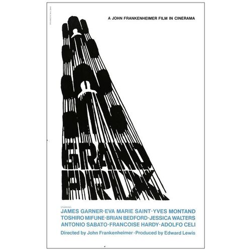 Lot # 464: GRAND PRIX - Silk Screen Poster (25" x 39"); Very Fine+ Rolled