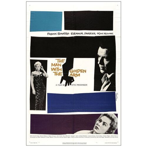 Lot # 465: THE MAN WITH THE GOLDEN ARM - One-Sheet (27" x 41"); Very Fine Folded