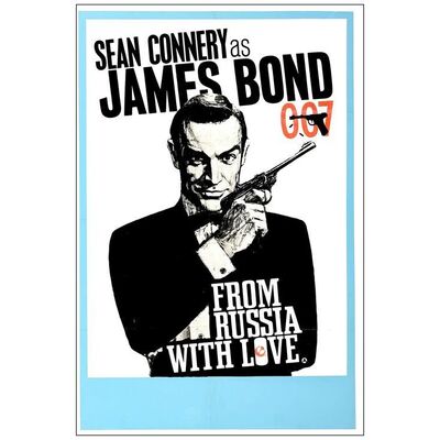 Lot # 471: JAMES BOND: FROM RUSSIA WITH LOVE - British Double Crown (20" x 30"); Style B; Very Fine+ Folded