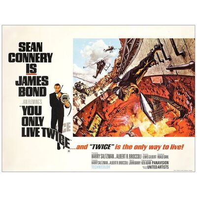 Lot # 493: JAMES BOND: YOU ONLY LIVE TWICE - British Quad (30" x 40"); Style A; Very Fine+ Folded