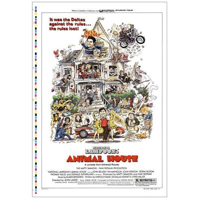 Lot # 507: ANIMAL HOUSE - One-Sheet (28" x 41"); Style B Printer's Proof; Very Fine- on Linen