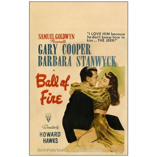 Lot # 510: BALL OF FIRE - Window Card (14" x 22"); Very Good+ on Paper