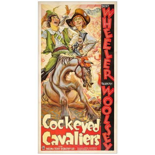 Lot # 520: COCKEYED CAVALIERS - Three Sheet (41" x 80"); Very Fine on Linen