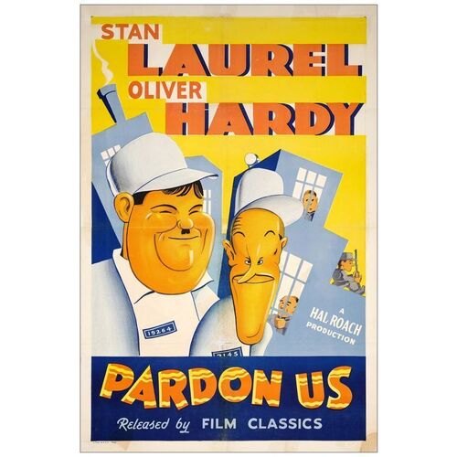 Lot # 528: PARDON US - One-Sheet (27" x 41"); Fine+ on Linen