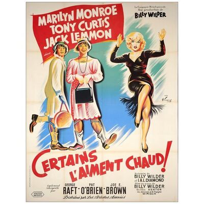 Lot # 533: SOME LIKE IT HOT - French Grande (47" x 63"); Style B; Very Fine Folded