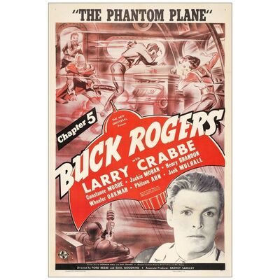 Lot # 542: BUCK ROGERS - One-Sheet (27" x 41"); Chapter 5 "The Phantom Plane"; Fine- on Linen