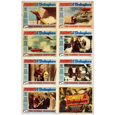 Lot # 544: ZOMBIES OF THE STRATOSPHERE - Lobby Card Set (8) (11" x 14"); Chapter 1; Very Fine-