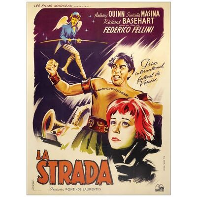 Lot # 551: LA STRADA - French Grande (47.5" x 62"); Fine- on Linen