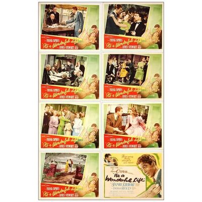 Lot # 561: IT'S A WONDERFUL LIFE - Lobby Card Set (8) (11" x 14"); Fine-