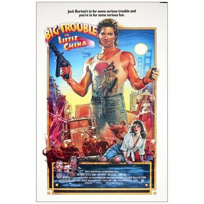 Lot # 562: BIG TROUBLE IN LITTLE CHINA - One-Sheet (27" x 41") Autographed by John Carpenter; Very Fine- Folded