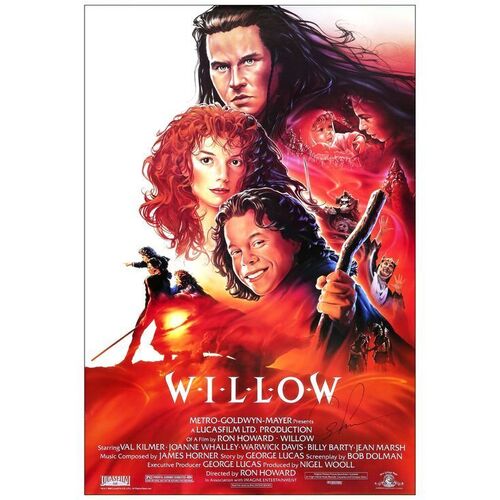 Lot # 566: WILLOW - One-Sheet (27" x 41) Autographed by George Lucas; Near Mint Rolled