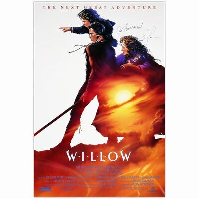 Lot # 567: WILLOW - One-Sheet (27" x 41") Autographed by Ron Howard & George Lucus; Near Mint Rolled