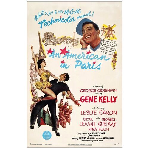Lot # 575: AN AMERICAN IN PARIS - One-Sheet (27" x 41"); Very Fine- on Linen